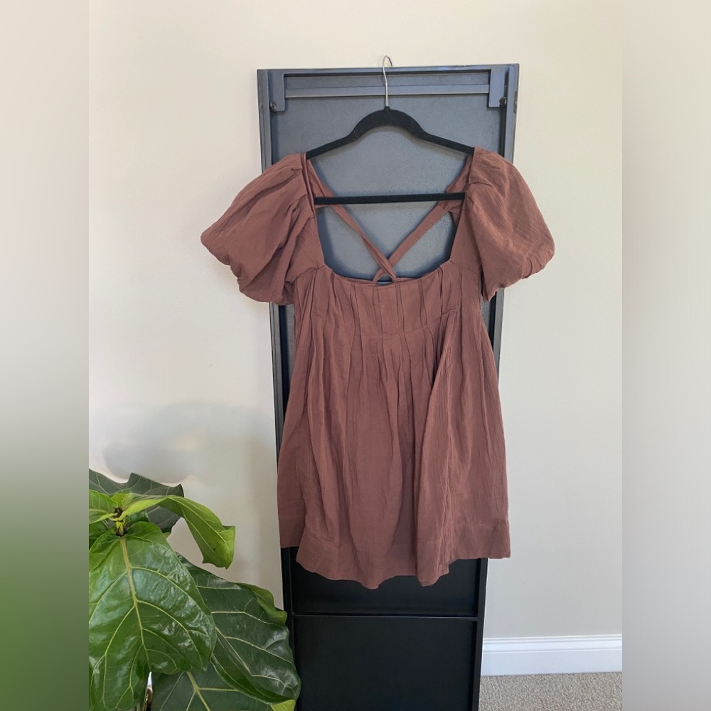 Free People Brown Marina Mini Dress